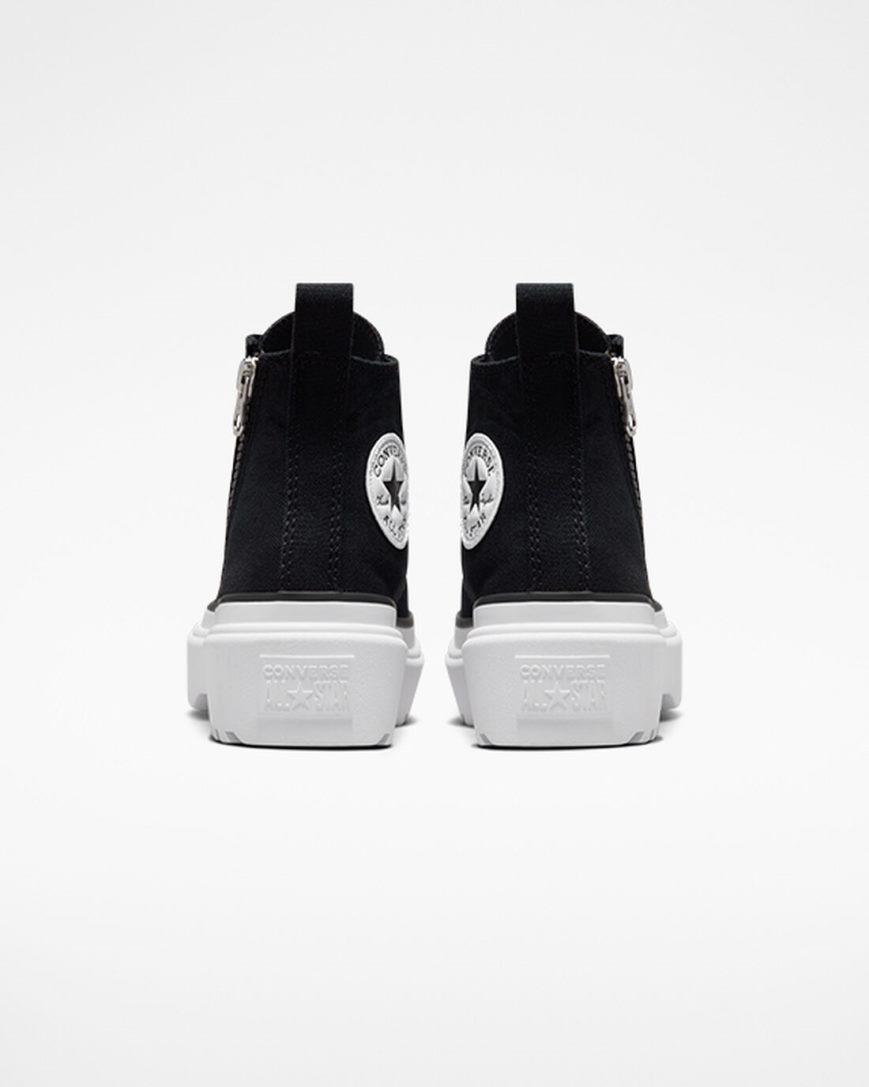 Topanky Na Platforme Converse Chuck Taylor All Star Lugged Lift Platene Vysoke Dievcenske Čierne Biele | SK OSHNA6